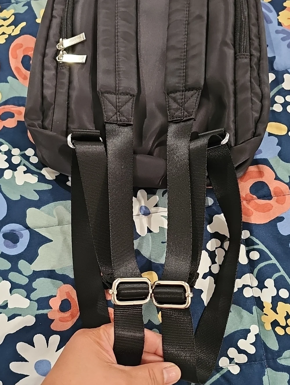 Hedgren Vogue Black backpack features tone-on-tone hardware & RFID-blocking